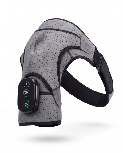 Shoulder Massager with Heat and Vibration — Electric Heated Adjustable Brace