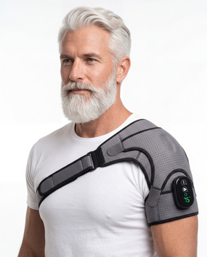 Shoulder Massager with Heat and Vibration — Electric Heated Adjustable Brace 3