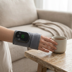 Wrist Massager with Heat and Vibration — Rechargeable Support Wrap for Pain Relief & Recovery 2